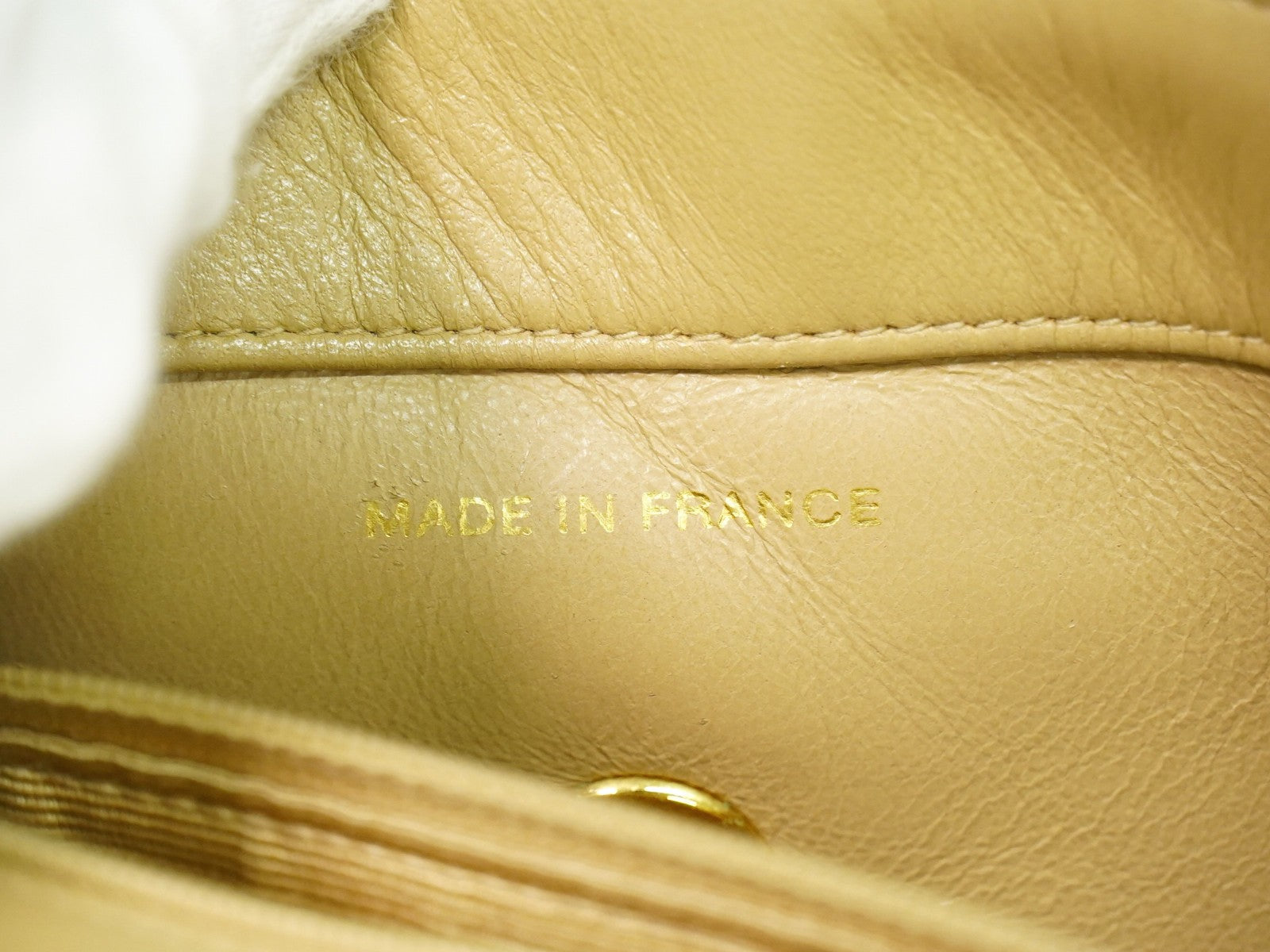 Chanel Vintage Tote Leather, BEIGE, LEATHER, Tote bag