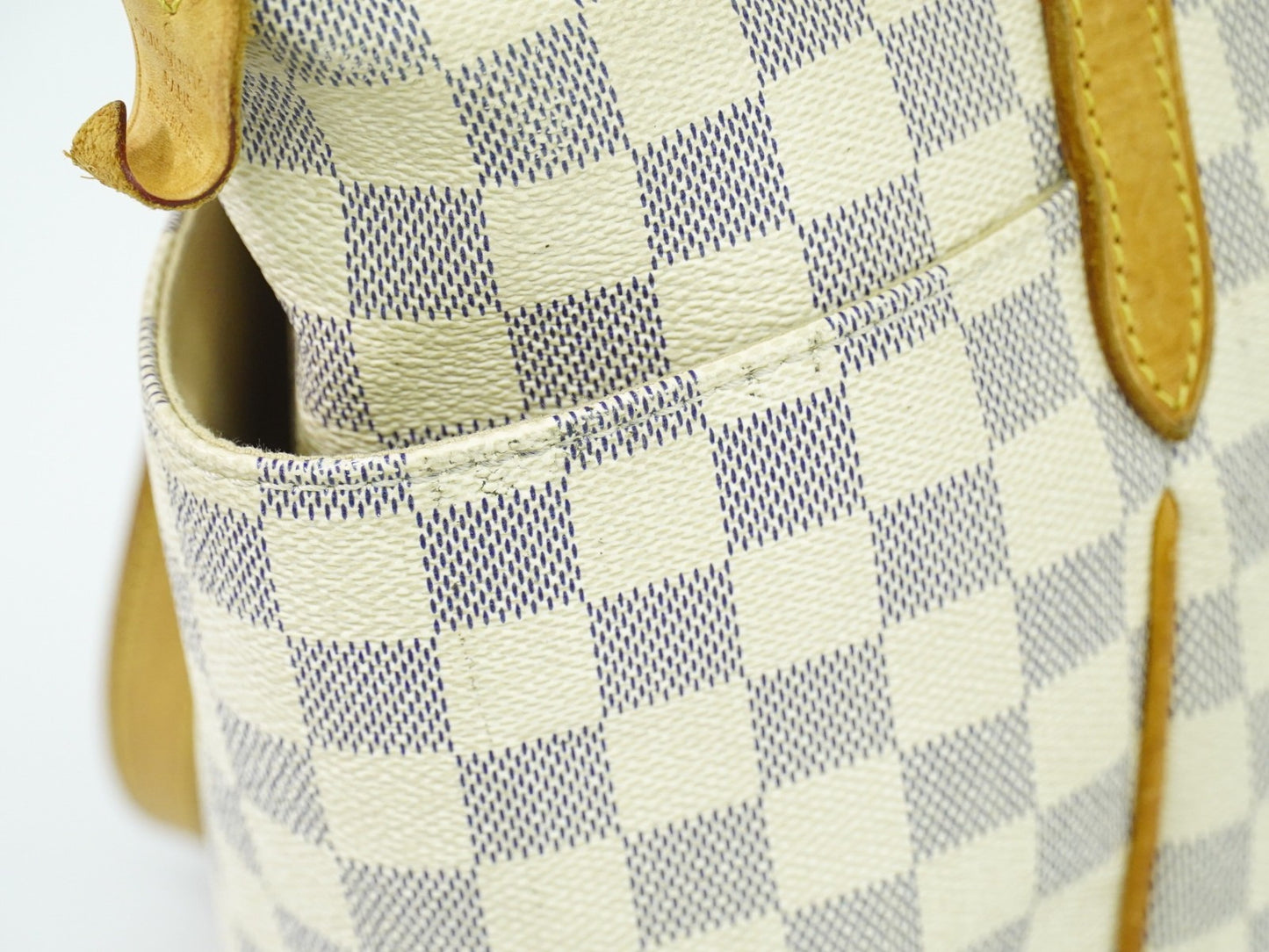 Louis Vuitton Totally Handbag Damier azur, WHITE, CANVAS, Tote bag