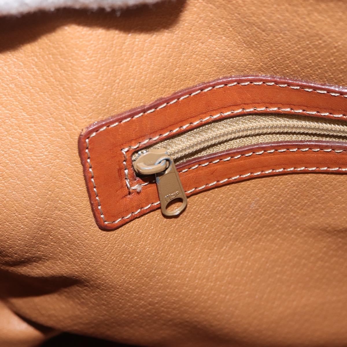 Celine Vintage Macadam Handbag Canvas, BROWN, CANVAS, Handbag