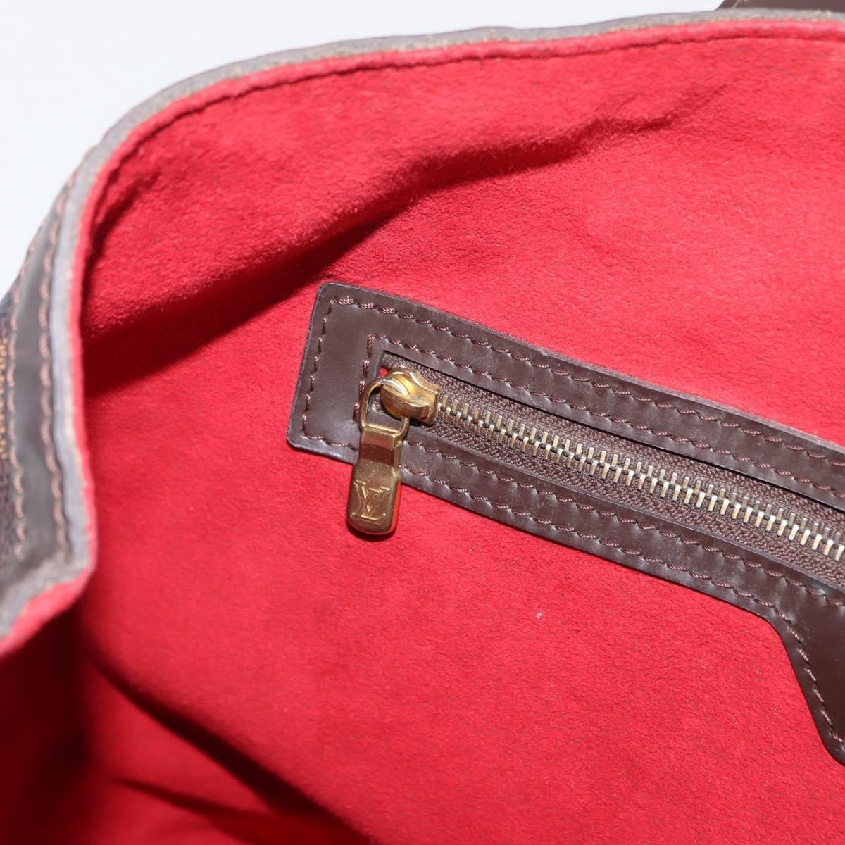 Louis Vuitton Hampstead Handbag Damier, BROWN, CANVAS, Tote bag