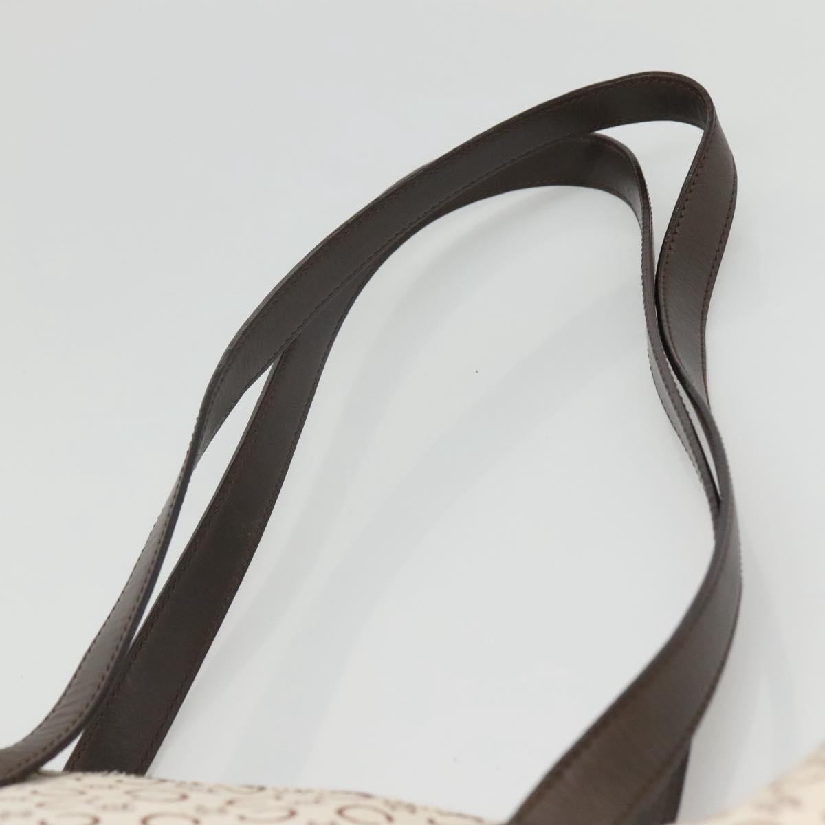 Celine Vintage Macadam Shopper Tote Leather, GOLD, CANVAS, Tote bag