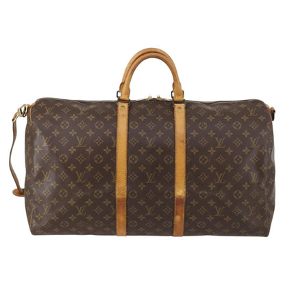 Louis Vuitton Keepall Bandouliere Bag Monogram Canvas, BROWN, CANVAS, Travel bag