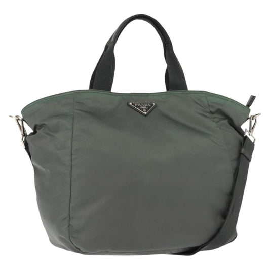 Prada Vela Convertible Tote Tessuto, KHAKI, NYLON, Tote bag