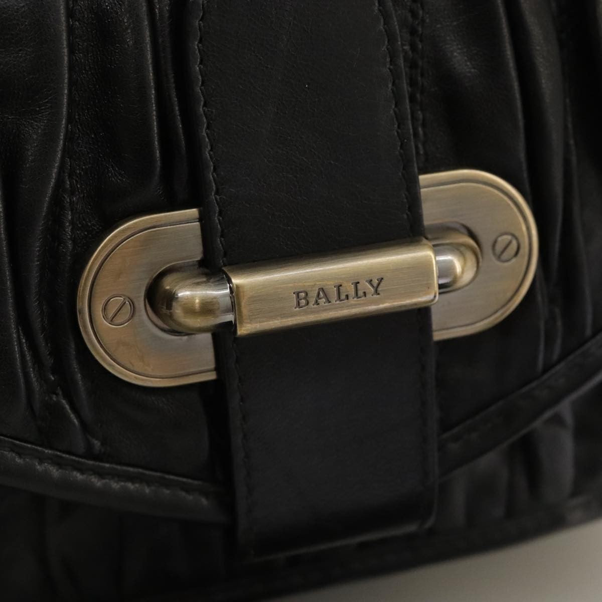 Bally Vintage Shoulder Bag Leather, BLACK, LEATHER, Shoulder bag