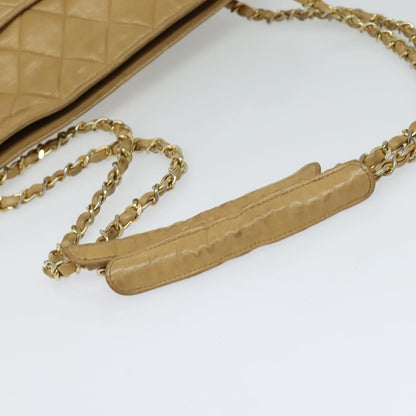 Chanel Vintage Shoulder Bag Leather, Beige, Leather, Shoulder Bag