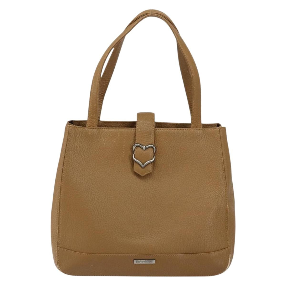 Saint Laurent Vintage Handbag Leather, BROWN, LEATHER, Handbag