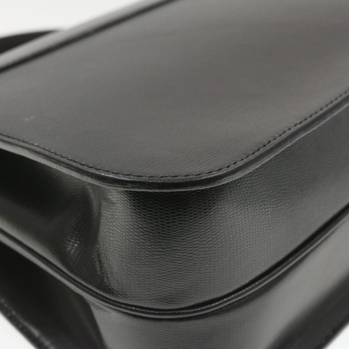 Celine Circle Logo Handbag Leather, BLACK, LEATHER, Handbag