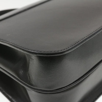 Celine Circle Logo Handbag Leather, BLACK, LEATHER, Handbag