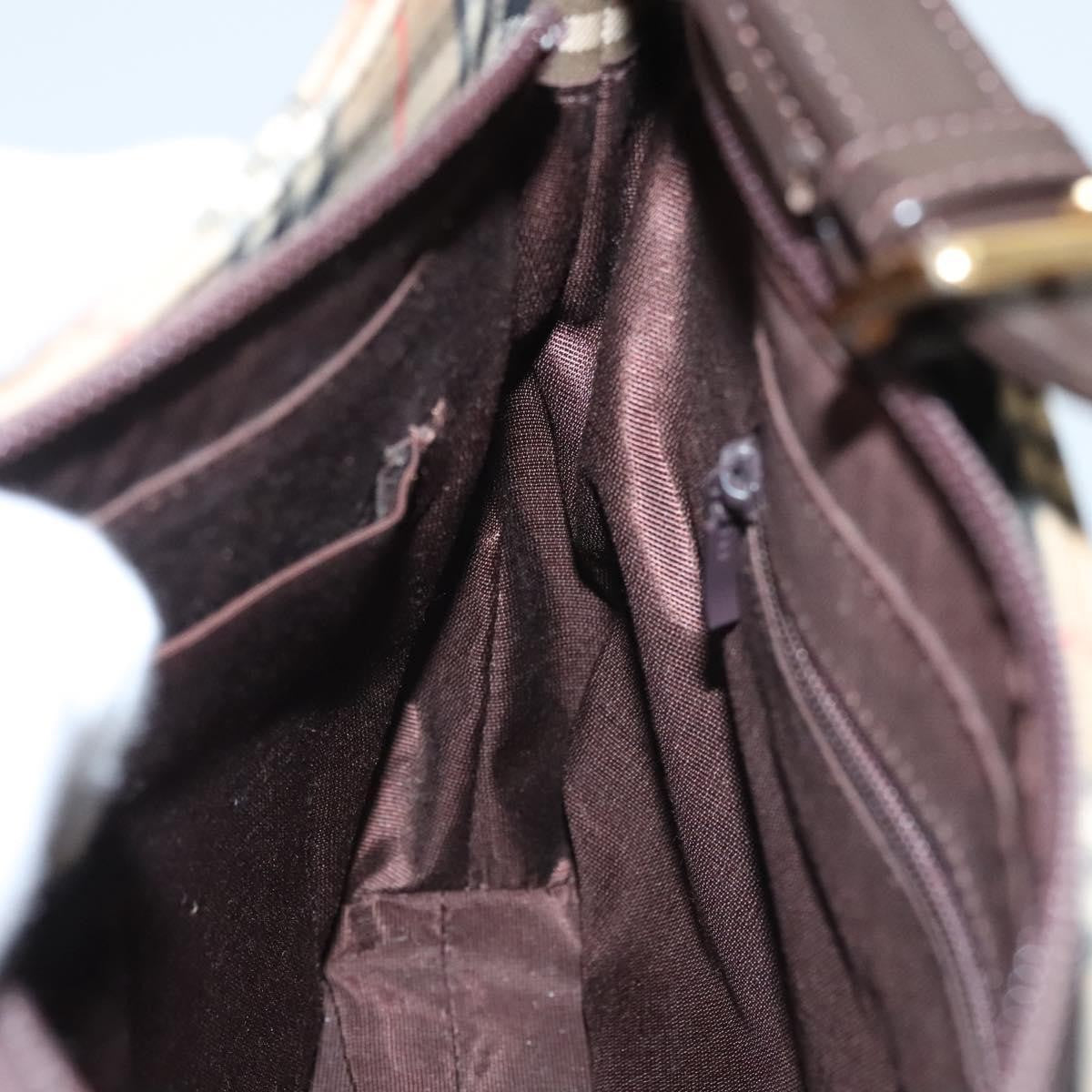 Burberry Shoulder Bag Nova Check Canvas, BEIGE, CANVAS, Shoulder bag