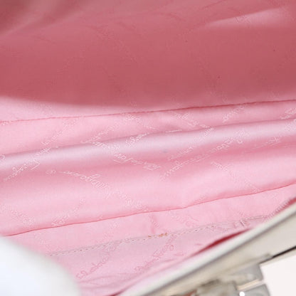 Salvatore Ferragamo Gancini Shoulder Bag Leather, WHITE, LEATHER, Shoulder bag