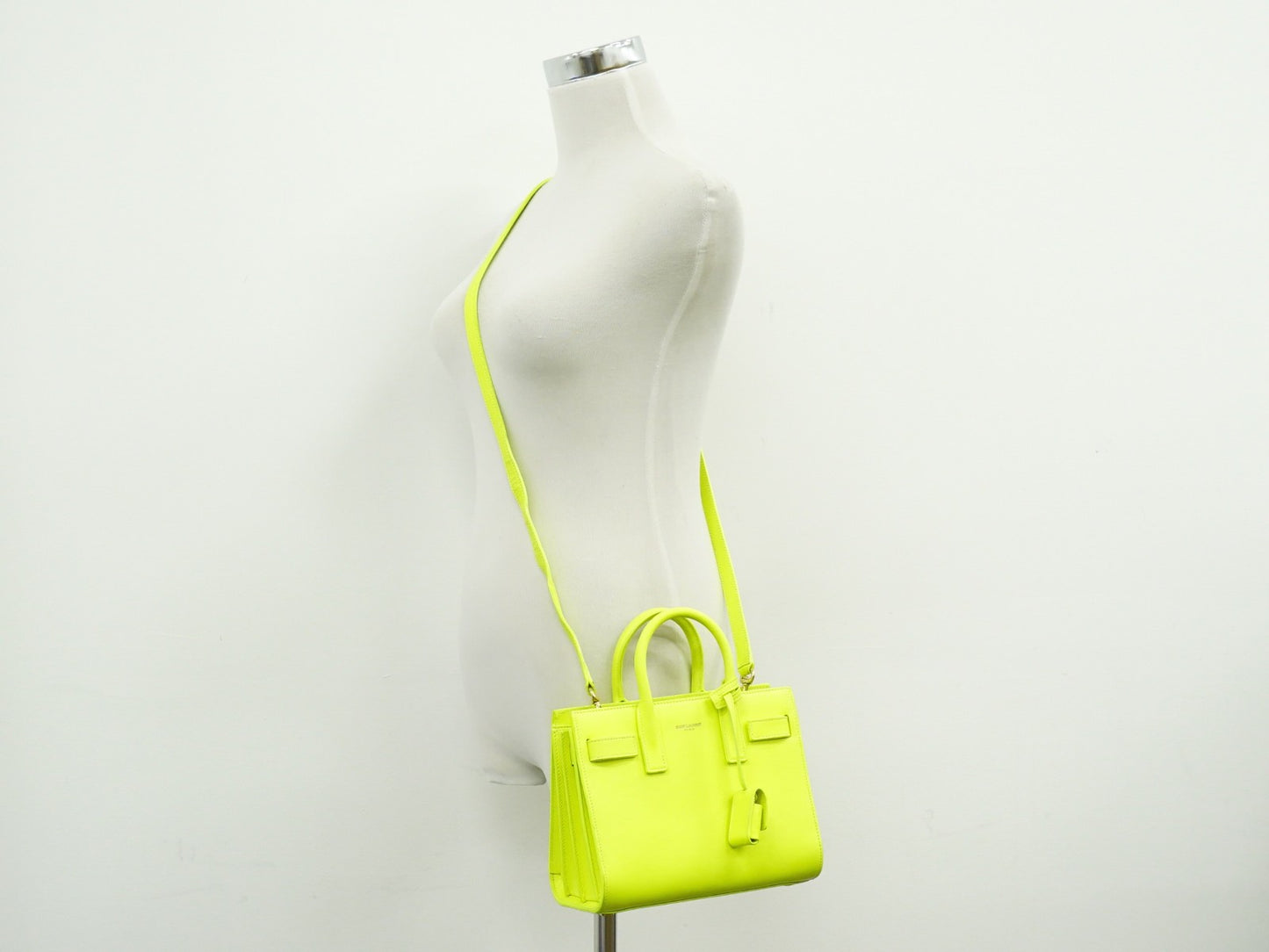 Saint Laurent Sac de Jour NM Bag Leather, YELLOW, LEATHER, Handbag