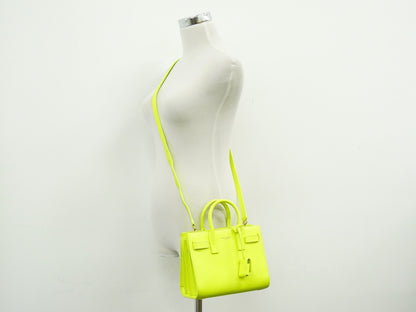 Saint Laurent Sac de Jour NM Bag Leather, YELLOW, LEATHER, Handbag