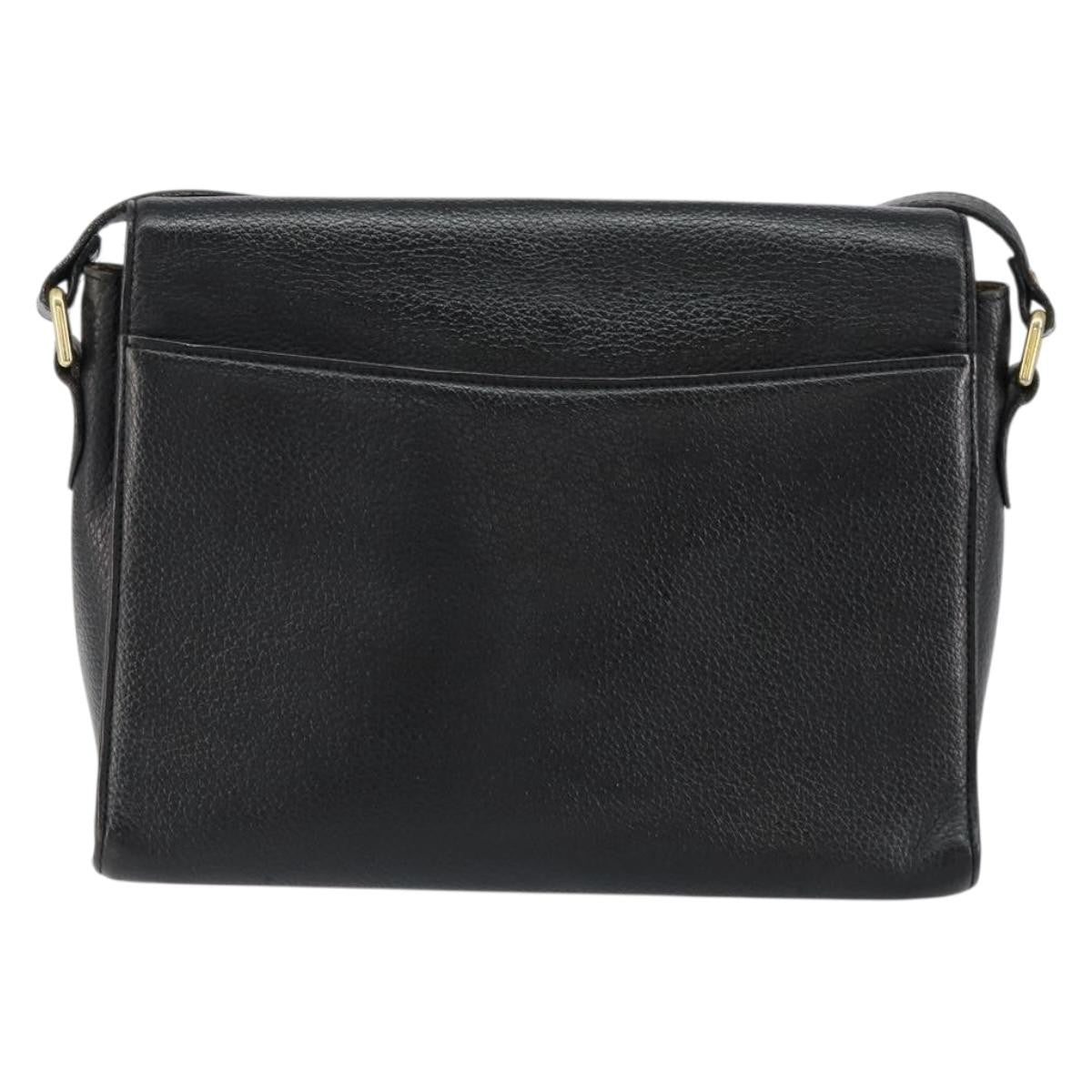 Burberry Vintage Shoulder Bag Leather, BLACK, LEATHER, Shoulder bag