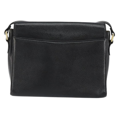 Burberry Vintage Shoulder Bag Leather, BLACK, LEATHER, Shoulder bag