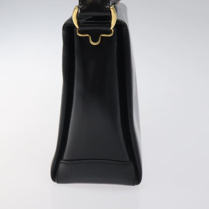 Gucci Vintage Convertible Bamboo Box Crossbody Bag Leather, BLACK, LEATHER, Crossbody bag