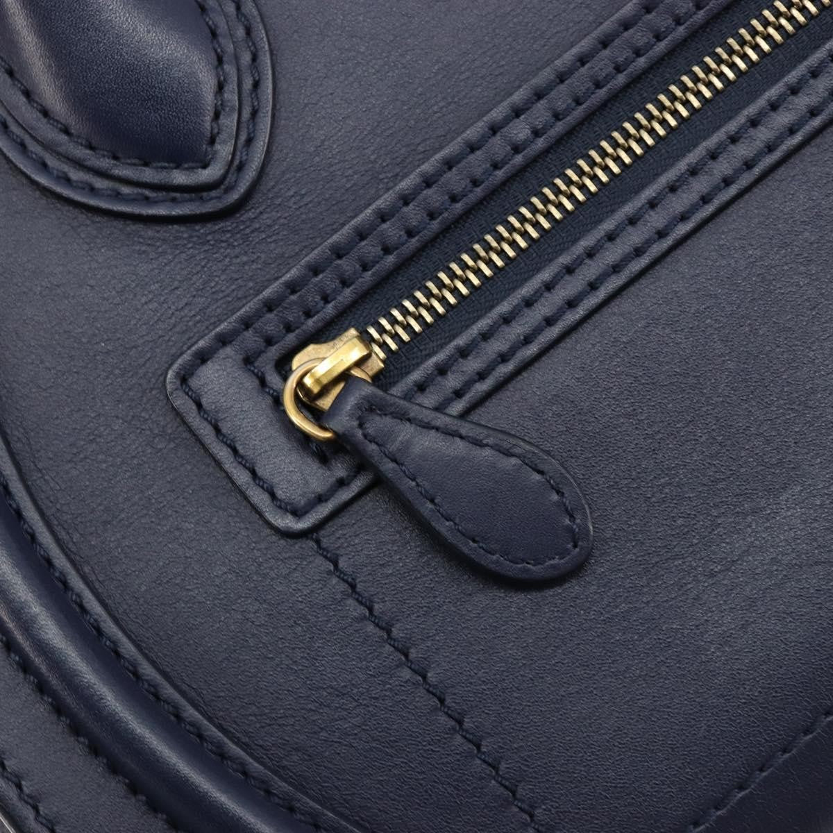 Celine Tricolor Luggage Bag Leather, Navy, Leather, Handbag