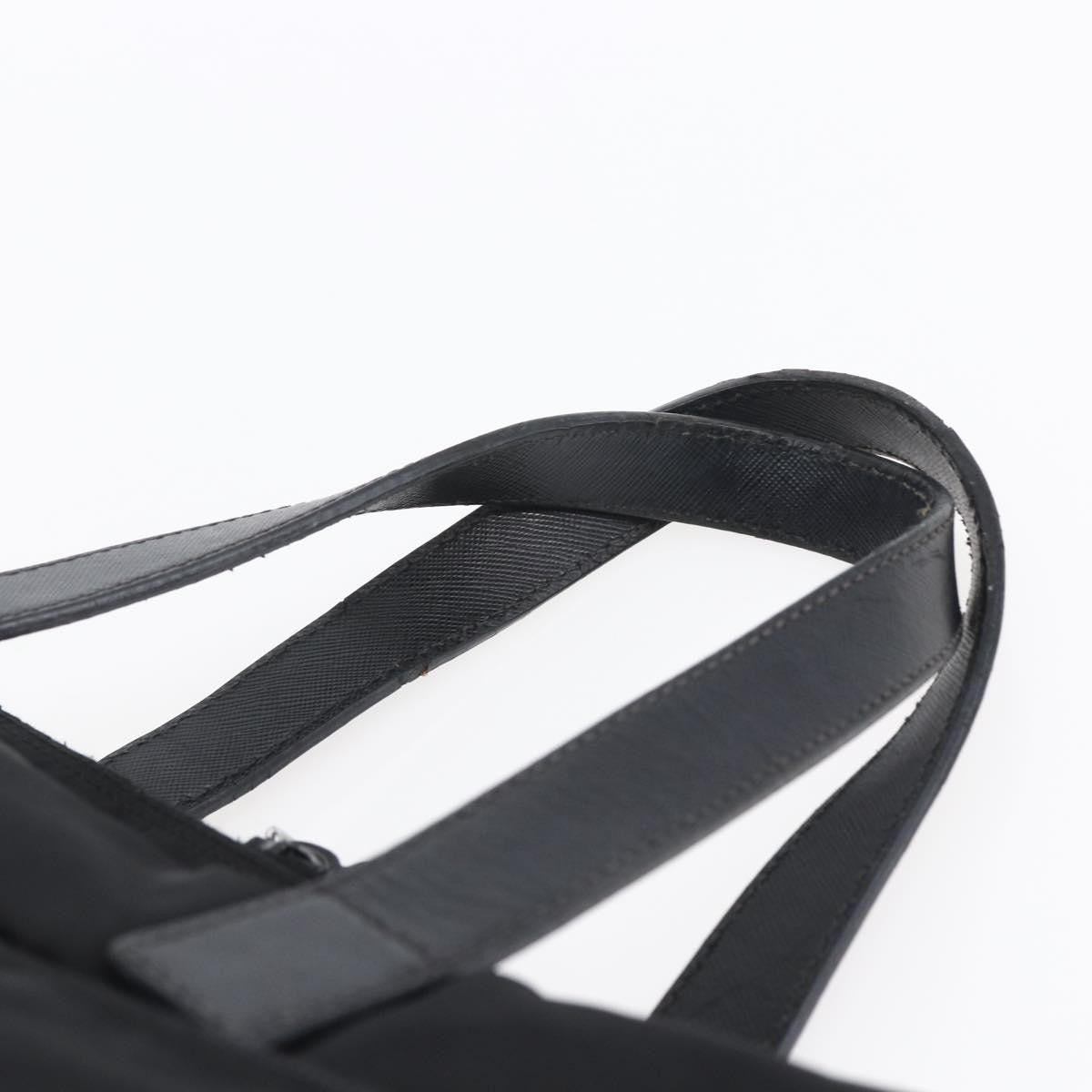 Prada Convertible Front Zip Briefcase Tessuto with Saffiano Leather, BLACK, NYLON, Briefcase