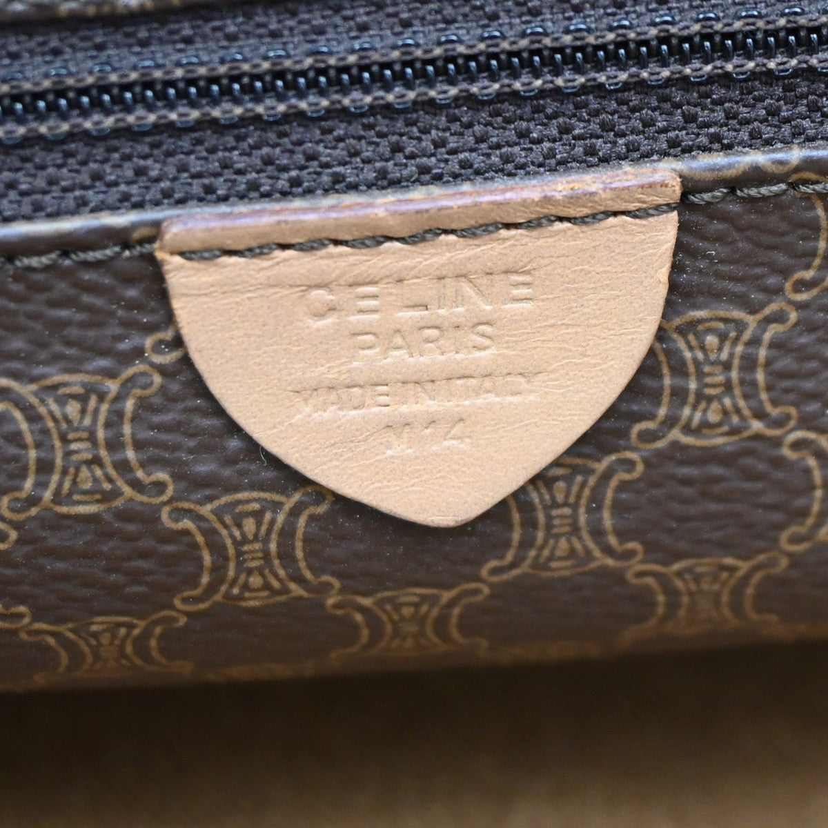 Celine Vintage Macadam Tote bag Canvas and Leather, BROWN, CANVAS, Tote bag