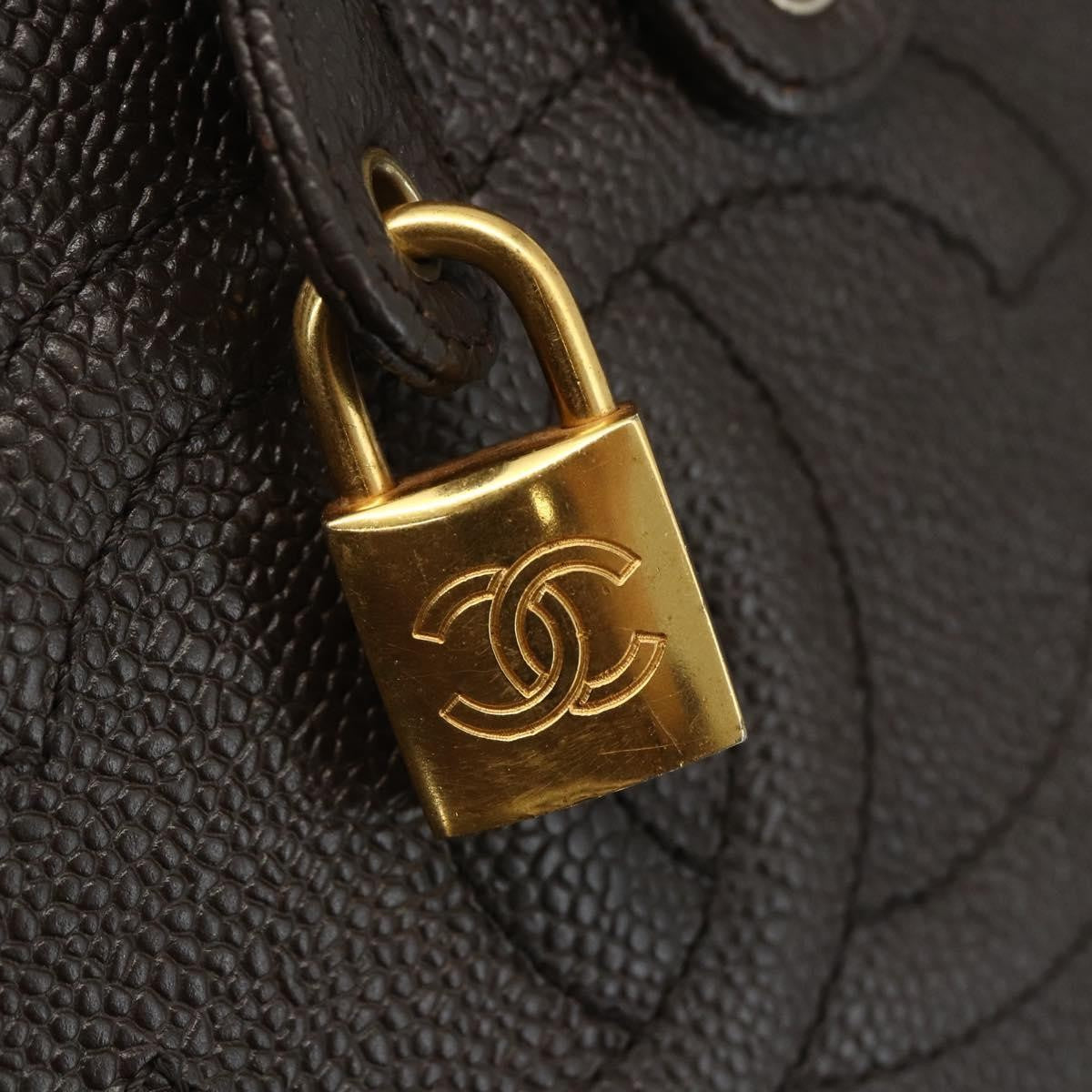 Chanel Vintage Timeless Vanity Case Caviar, BROWN, LEATHER, Handbag