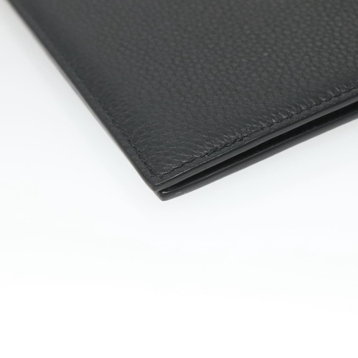 Christian Dior Bifold Card Holder Leather, BLACK, LEATHER, Card Holders