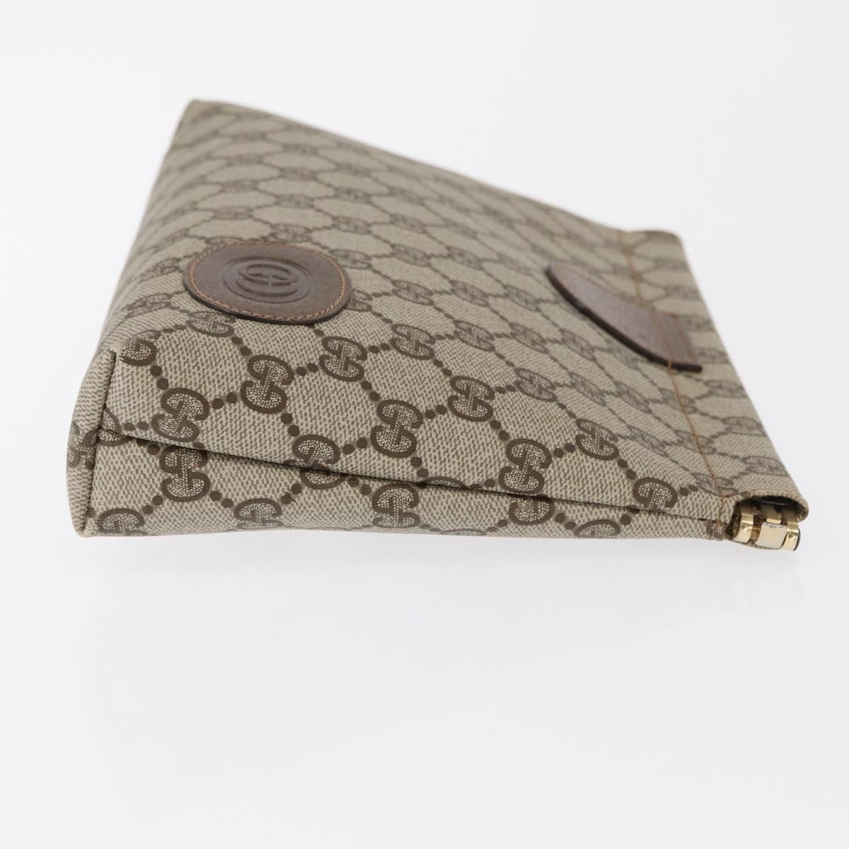 Gucci GG Supreme Clutch bag PVC, BEIGE, PVC, Clutche & pouche