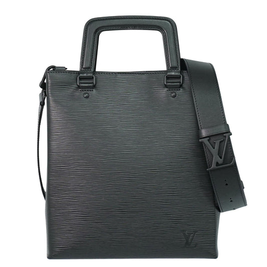 Louis Vuitton Sac Plat Fold Bag Epi Leather, BLACK, LEATHER, Handbag