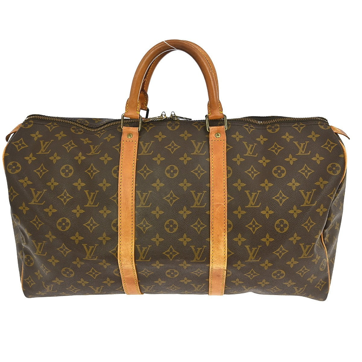 Louis Vuitton Keepall Bag Monogram Canvas, BROWN, CANVAS, Travel bag