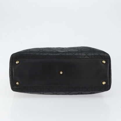Christian Dior Vintage Lady Dior Bag Cannage Quilt Lambskin, BLACK, LEATHER, Handbag
