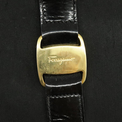 Salvatore Ferragamo Vala tote Canvas, BLACK, CANVAS, Tote bag