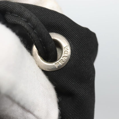 Prada Vela Drawstring Bucket Pouch Tessuto, BLACK, NYLON, Clutche & pouche