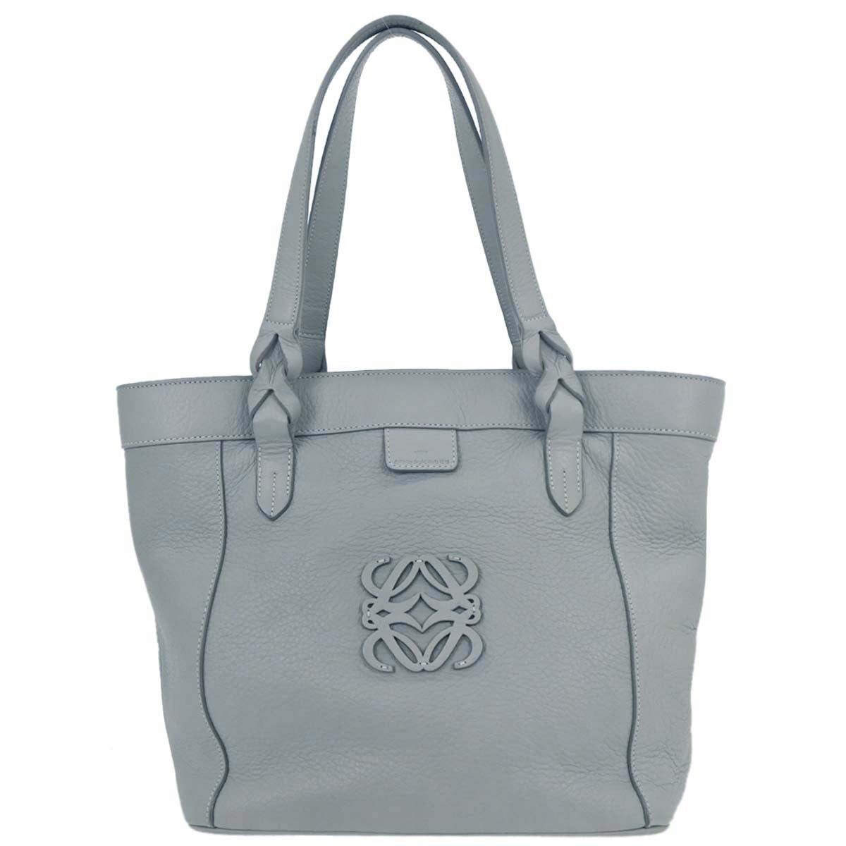 Loewe Fusta Totebag Leather, BLUE, LEATHER, Tote bag