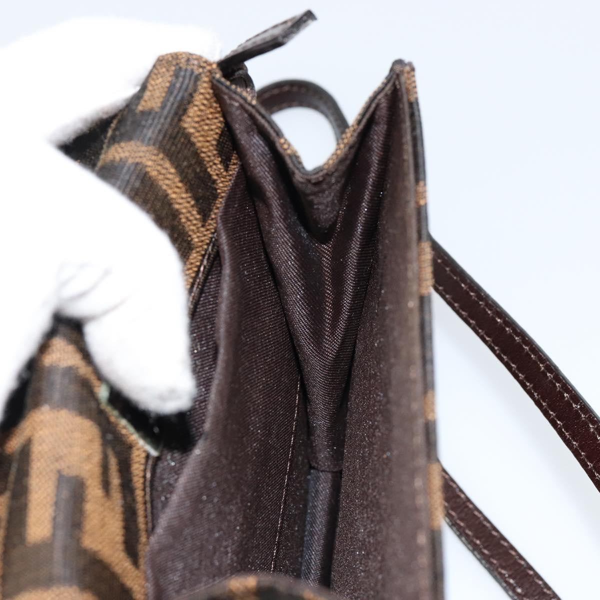 Fendi Vintage Flap Clutch Zucca canvas, BROWN, CANVAS, Clutche & pouche