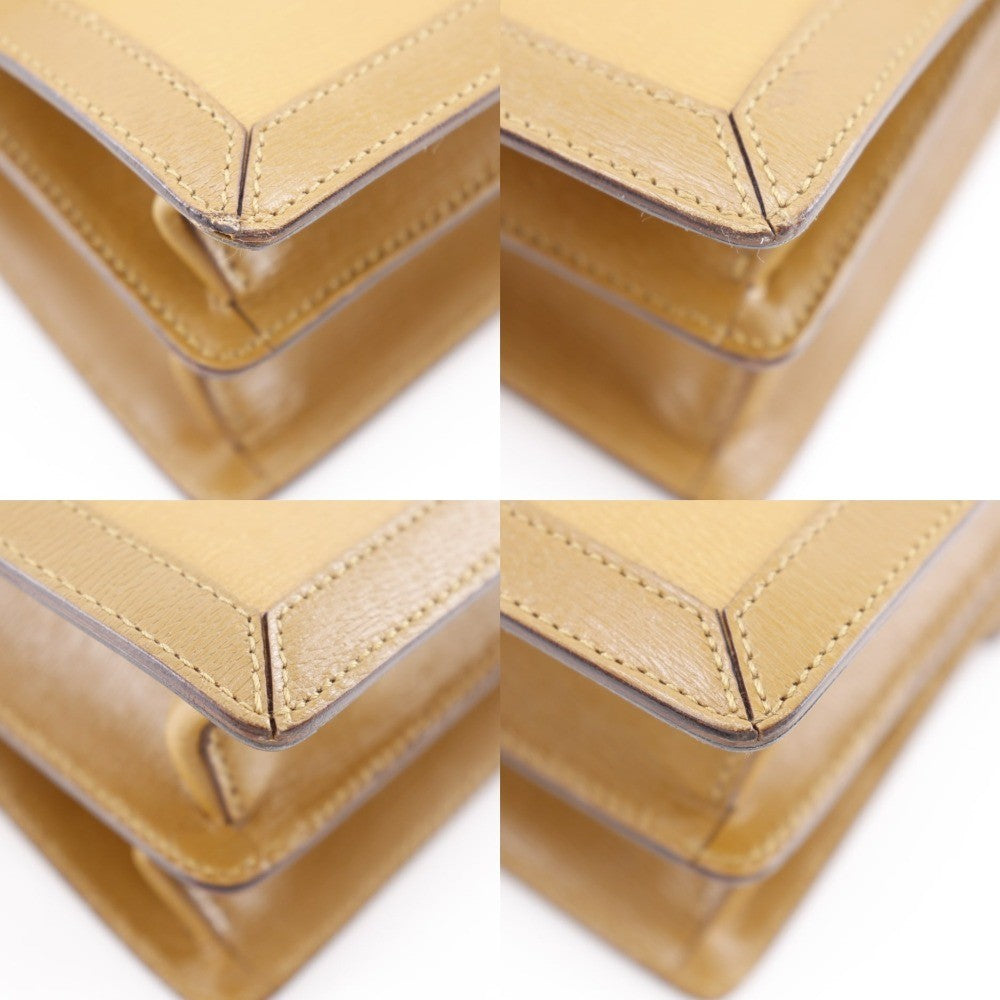 Gucci Interlocking G Buckle Messenger Bag Leather, BROWN, LEATHER, Shoulder bag