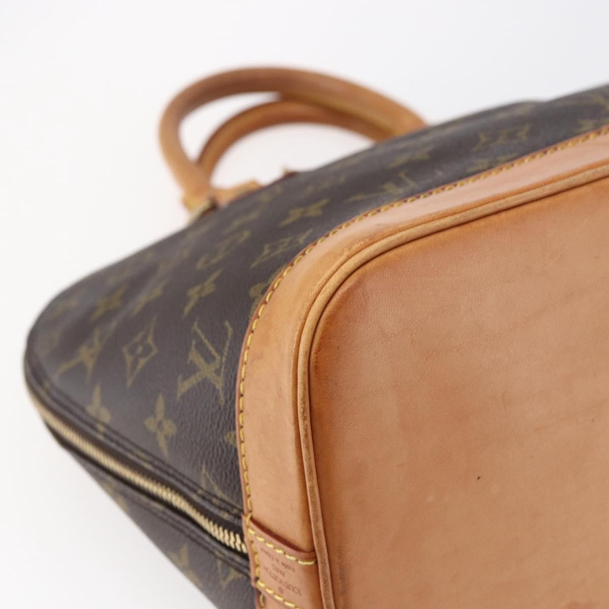 Louis Vuitton Alma Handbag Monogram Canvas, BROWN, CANVAS, Handbag