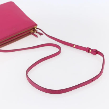 Celine Trio Crossbody Bag Leather, PINK, LEATHER, Shoulder bag