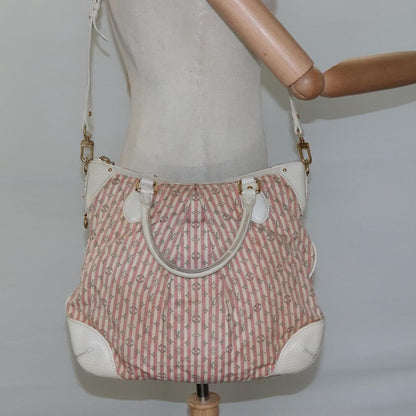 Louis Vuitton Marina Handbag Mini Lin Croisette, PINK, CANVAS, Handbag
