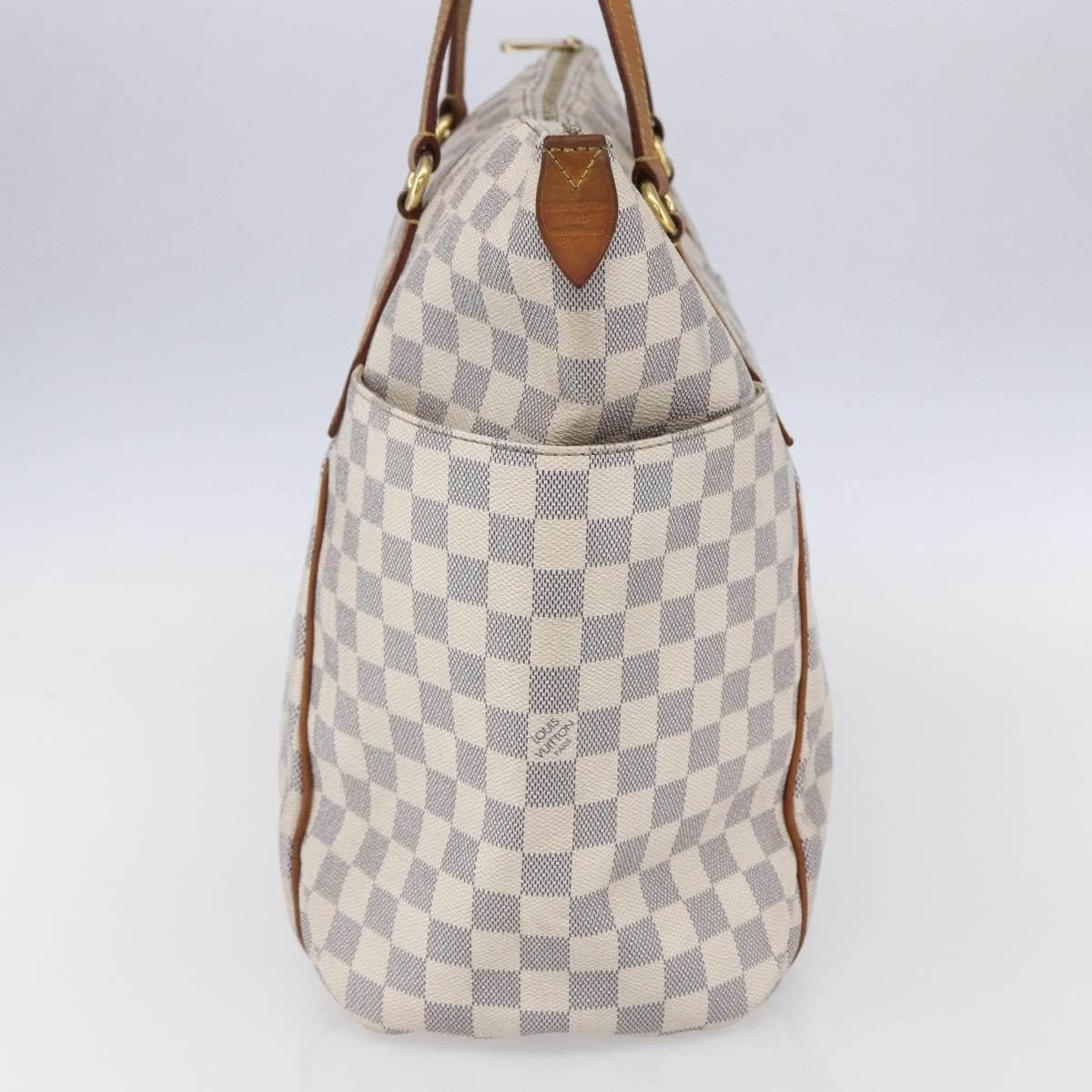 Louis Vuitton Totally Handbag Damier azur, WHITE, CANVAS, Tote bag