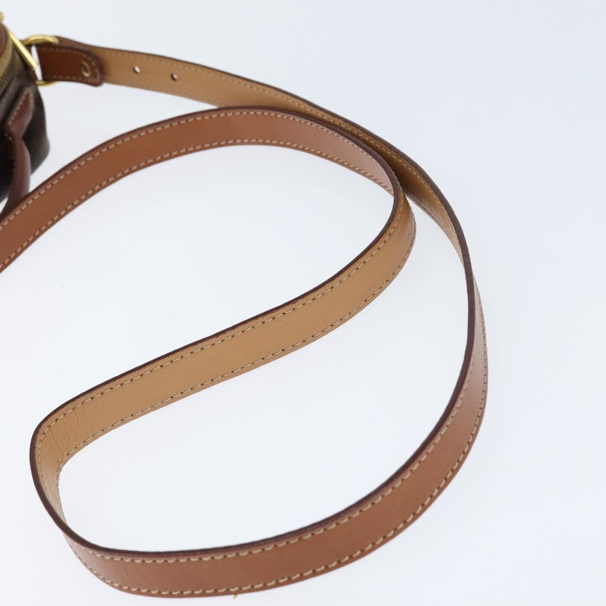 Celine Vintage Macadam Shoulder Bag Canvas, BROWN, CANVAS, Shoulder bag