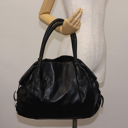 Salvatore Ferragamo Gancini Tote Leather, BLACK, LEATHER, Tote bag