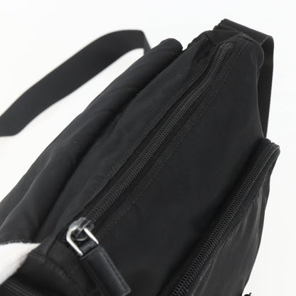 Prada Buckle Messenger Bag Tessuto, BLACK, NYLON, Shoulder bag