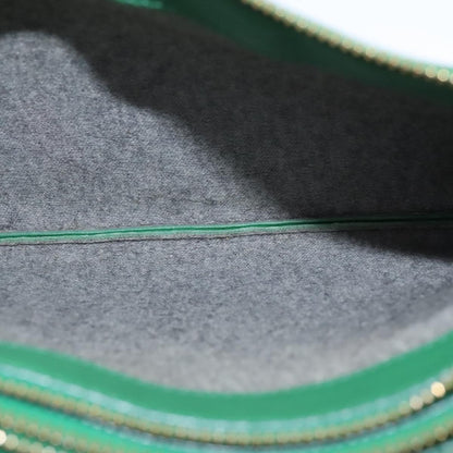 Celine Trio Crossbody Bag Leather, GREEN, LEATHER, Crossbody bag