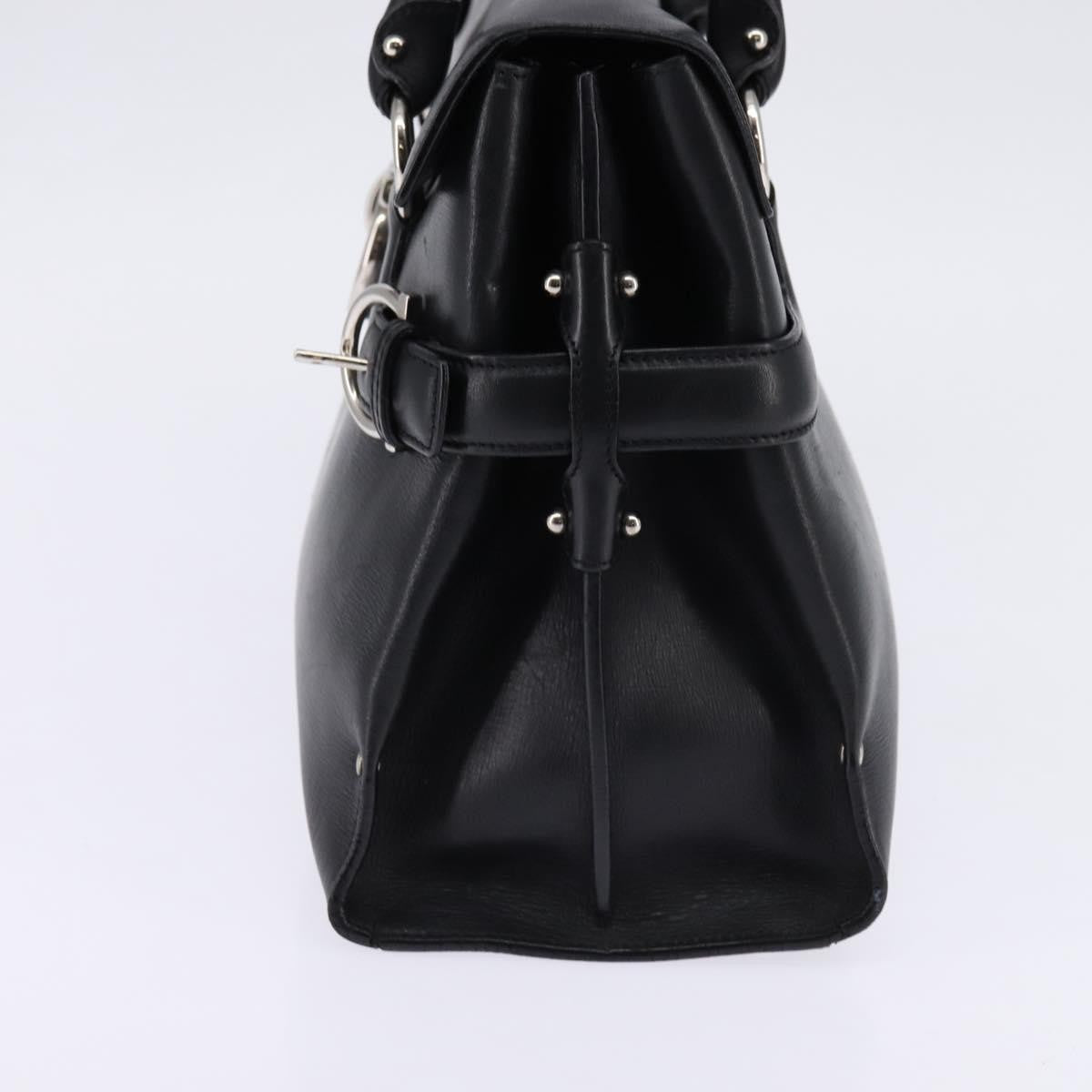 Salvatore Ferragamo Virna Satchel Leather, BLACK, LEATHER, Handbag