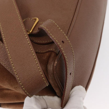 Gucci Vintage Bamboo Backpack Suede, BROWN, SUEDE, Backpack