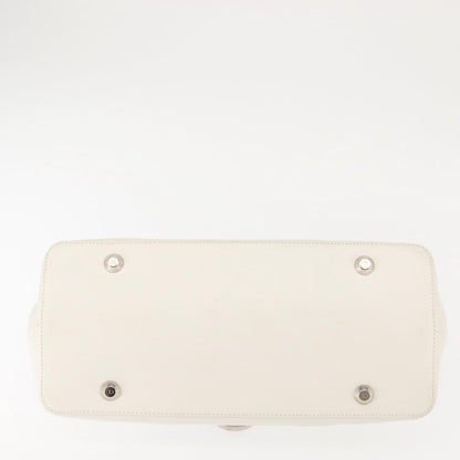 Christian Dior Vintage Handbag Leather, WHITE, LEATHER, Handbag