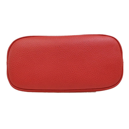 Gucci Web Convertible Dome Satchel Leather, RED, LEATHER, Handbag