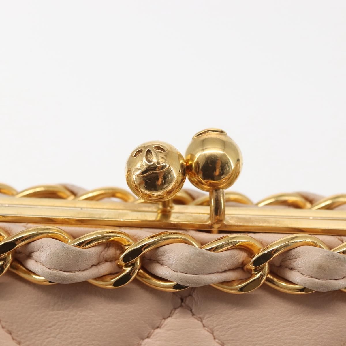 Chanel Kiss lock shoulder bag Leather, PINK, LEATHER, Shoulder bag