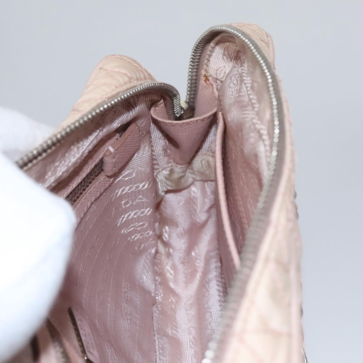 Prada Camera Bag Quilted Tessuto, PINK, NYLON, Crossbody bag