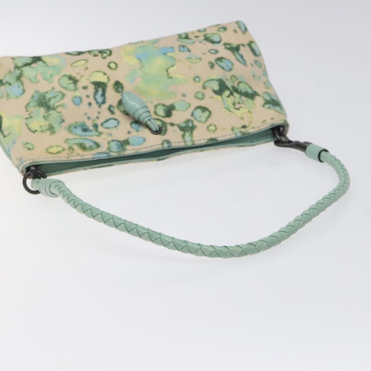 Bottega Veneta Vintage Shoulder Bag Canvas, GREEN, CANVAS, Shoulder bag