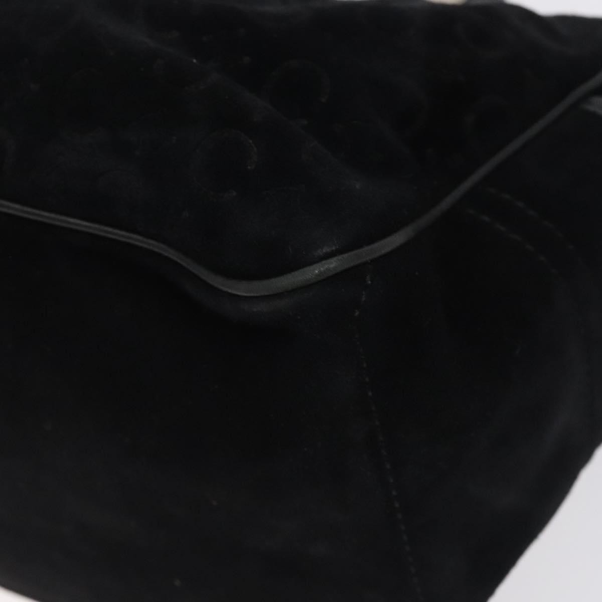 Celine Boogie Satchel Macadam, BLACK, CANVAS, Handbag