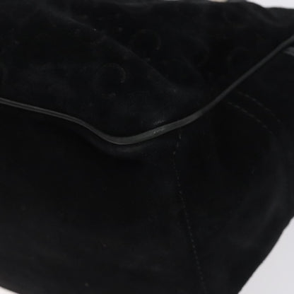 Celine Boogie Satchel Macadam, BLACK, CANVAS, Handbag